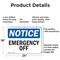 Signmission Emergency Off, 24 in W x Rectangle, Aluminum OS-2PACK-NS-A-1824-L-11864 - alternate 5